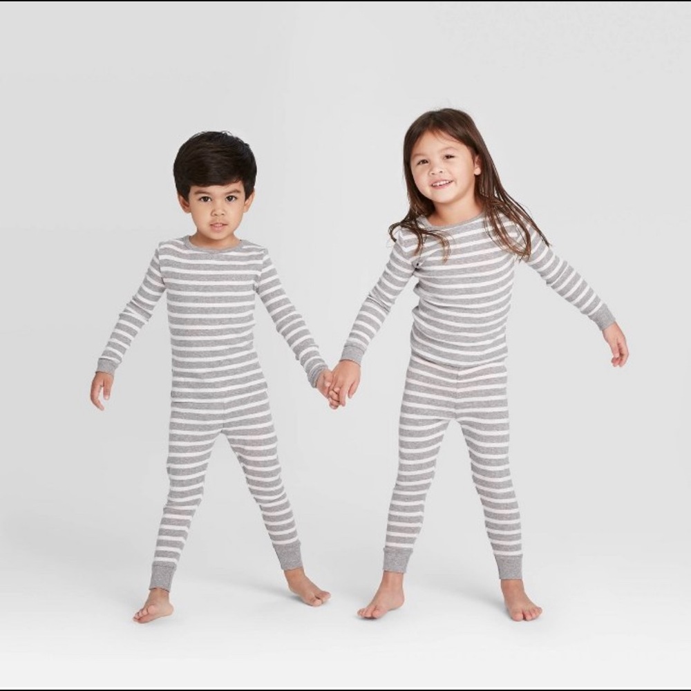 NWT rainbow pajamas matching 18 months